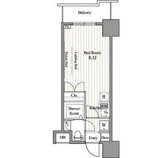 東京都中央区築地１丁目 賃貸マンション 1R